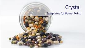  Presentation with kidney bean - Theme consisting of mix bean of black eye background and a sky blue colored foreground