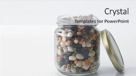  Presentation with soy bean - Slides with mix bean of black eye background and a sky blue colored foreground