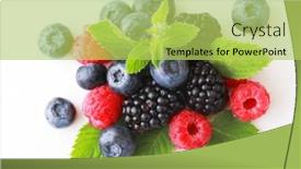  Presentation with blackberry - PPT theme enhanced with mix-berries-with-leaf-various background and a yellow colored foreground