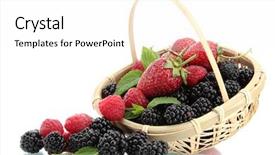  Presentation with isolated fall oak leaf - Amazing PPT layouts having mix berry - beautiful berries with leaves backdrop and a white colored foreground