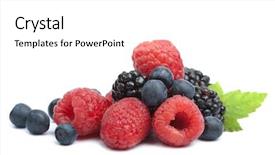  Presentation with berries - Colorful slide deck enhanced with mix berry - fresh berries isolated backdrop and a white colored foreground