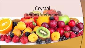  Presentation with berries - PPT theme with mix berry - fresh fruits and berries isolated background and a coral colored foreground