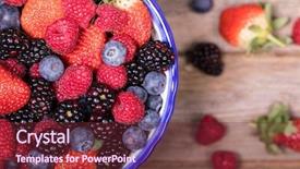  Presentation with old wood - Cool new slides with mix berry - top view of a bowl backdrop and a tawny brown colored foreground