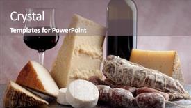  Presentation with red wine cheese - Colorful theme enhanced with washington dc us capitol building backdrop and a dark gray colored foreground