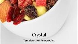  Presentation with fruits - Slides with mix dried fruits and nuts background and a white colored foreground