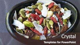  Presentation with inca - Colorful presentation theme enhanced with mix includes seeds nuts inca backdrop and a tawny brown colored foreground