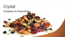  Presentation with dry fruits - Colorful PPT layouts enhanced with mix nuts dry fruits backdrop and a white colored foreground