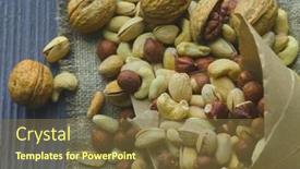  Presentation with nuts - PPT layouts enhanced with mix-of-different-nuts background and a tawny brown colored foreground