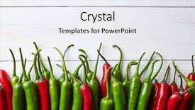  Presentation with peppers - PPT layouts enhanced with mix of fresh hot chili background and a sky blue colored foreground