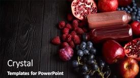  Presentation with juices - Presentation theme having mix-of-fresh-red background and a dark gray colored foreground