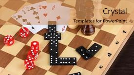  Presentation with video game 3d play games - Colorful slides enhanced with mix of games close-up backdrop and a coral colored foreground