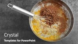  Presentation with pudding - Slides with mix-of-ingredients-for-chia background and a dark gray colored foreground