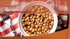  Presentation with beans - PPT theme featuring mix-of-legume-beans background and a coral colored foreground