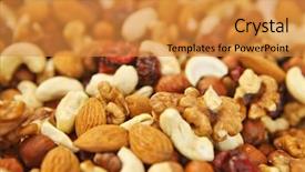  Presentation with almonds - Presentation theme featuring mix of many kinds background and a  colored foreground