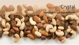  Presentation with mix of cabbages on white - Colorful PPT theme enhanced with mix of nuts and raisins backdrop and a  colored foreground