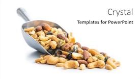  Presentation with nuts - Cool new slide deck with mix-of-salted-nuts backdrop and a white colored foreground
