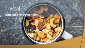  Presentation with nuts - Slides featuring mix-of-salted-nuts background and a gray colored foreground