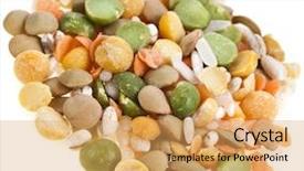  Presentation with lentils - Slide deck having mix of split peas lentils background and a yellow colored foreground