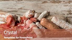  Presentation with italian - Audience pleasing PPT layouts consisting of mix of traditional italian salami backdrop and a red colored foreground