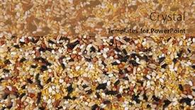  Presentation with healthy lifestyle - PPT theme having mix-of-variety-of-cereals background and a gold colored foreground