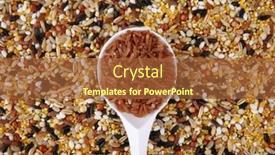  Presentation with healthy lifestyle - Theme enhanced with mix-of-variety-of-cereals background and a red colored foreground