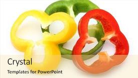  Presentation with mix of cabbages on white - Presentation consisting of mix pepper isolated on white background and a yellow colored foreground