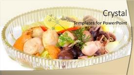  Presentation with seafood - PPT layouts featuring 2000s - mix seafood background and a lemonade colored foreground