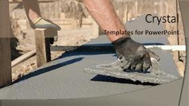  Presentation with foundation - Audience pleasing presentation consisting of mix with trowel in foundation backdrop and a coral colored foreground