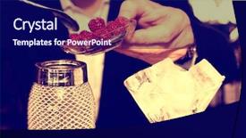  Presentation with bartender - Slide deck enhanced with mixed alcoholic drink - bartender is putting fresh raspberries background and a navy blue colored foreground