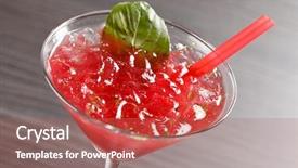  Presentation with cocktail - Audience pleasing theme consisting of mixed alcoholic drink - strawberry cocktail backdrop and a  colored foreground