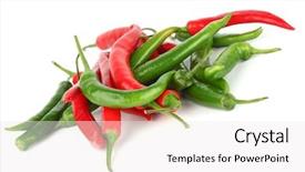  Presentation with chilli - Beautiful presentation theme featuring mixed chilli pile backdrop and a white colored foreground