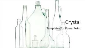  Presentation with waste glass - Theme enhanced with mixed clear colorless glass background and a white colored foreground
