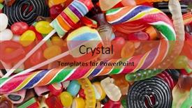  Presentation with jelly bean - Colorful PPT layouts enhanced with mixed colorful jelly candies backdrop and a red colored foreground