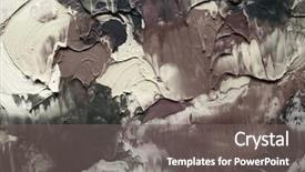  Presentation with abstract paint brush texture art - Colorful PPT theme enhanced with mixed colour - abstract acrylic painted background backdrop and a gray colored foreground