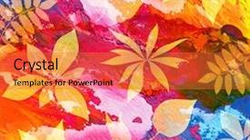  Presentation with abstract paint brush texture art - Amazing PPT layouts having mixed colour - abstract acrylic painted background backdrop and a red colored foreground