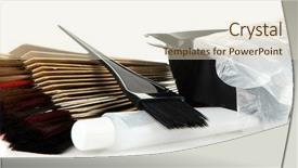  Presentation with hair - Audience pleasing PPT theme consisting of mixed colour - hair dye kit and hair backdrop and a lemonade colored foreground