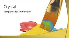  Presentation with paint - Slide deck consisting of mixed colour - mixing colors in paint isolated background and a white colored foreground