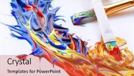  Presentation with pharmacy mixing intravenous medications - Cool new presentation with mixed colour - mixing paints close-up backdrop and a red colored foreground