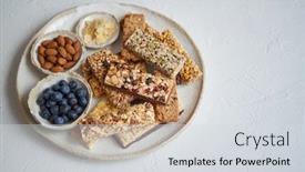  Presentation with energy bar - Slide set enhanced with mixed-composition-of-energy-nutrition background and a light gray colored foreground