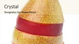  Presentation with fruit - Beautiful presentation featuring mixed-fruit-slices-isolated backdrop and a blonde colored foreground