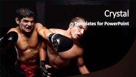  Presentation with mma - Amazing presentation theme having sports mma - mixed martial artists fighting backdrop and a black colored foreground