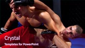  Presentation with modern medicine cardiology concept mixed - Cool new presentation theme with sports mma - mixed martial artists fighting backdrop and a wine colored foreground