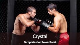  Presentation with mma - Amazing presentation theme having sports mma - mixed martial artists backdrop and a wine colored foreground
