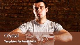  Presentation with mma - Audience pleasing PPT theme consisting of portrait of mma fighter backdrop and a red colored foreground