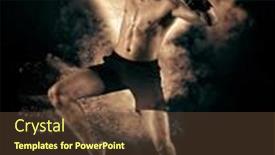  Presentation with mma - Cool new PPT theme with mixed-martial-arts-fighter-mma backdrop and a tawny brown colored foreground