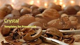 Presentation with golden lights - Audience pleasing slide deck consisting of mixed nuts and nutcracker backdrop and a tawny brown colored foreground