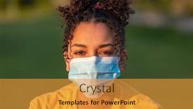  Presentation with african american teenager girl - Audience pleasing presentation theme consisting of mixed-race-african-american-teenager backdrop and a gold colored foreground