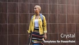  Presentation with alternative - Colorful slide deck enhanced with mixed-race-alternative-woman backdrop and a tawny brown colored foreground