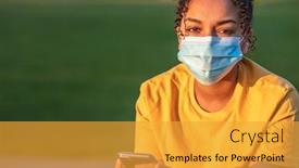  Presentation with teen girl - Beautiful slide set featuring mixed-race-biracial-african-american backdrop and a gold colored foreground