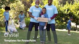  Presentation with family day - Audience pleasing PPT theme consisting of mixed-race-boy-spending-time backdrop and a tawny brown colored foreground